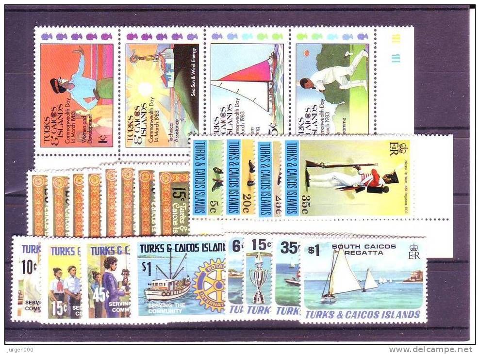 Turks & Caicos Islands, Nr 341/344, 455/462, 498/501, 513/516, 625/628 **, Michel = 20 Euro (XX13198) - Turks & Caicos (I. Turques Et Caïques)