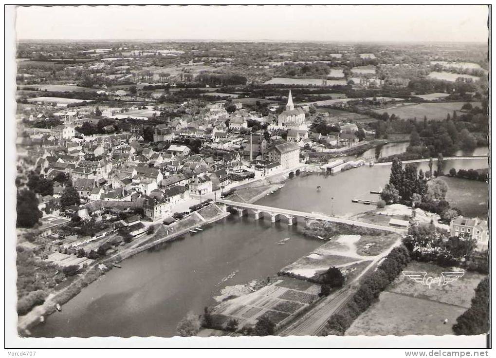 CHATEAUNEUF Sur SARTHE 49 Vue Générale Editions Artaud Carte Dentelée  Véritable Photo - Chateauneuf Sur Sarthe