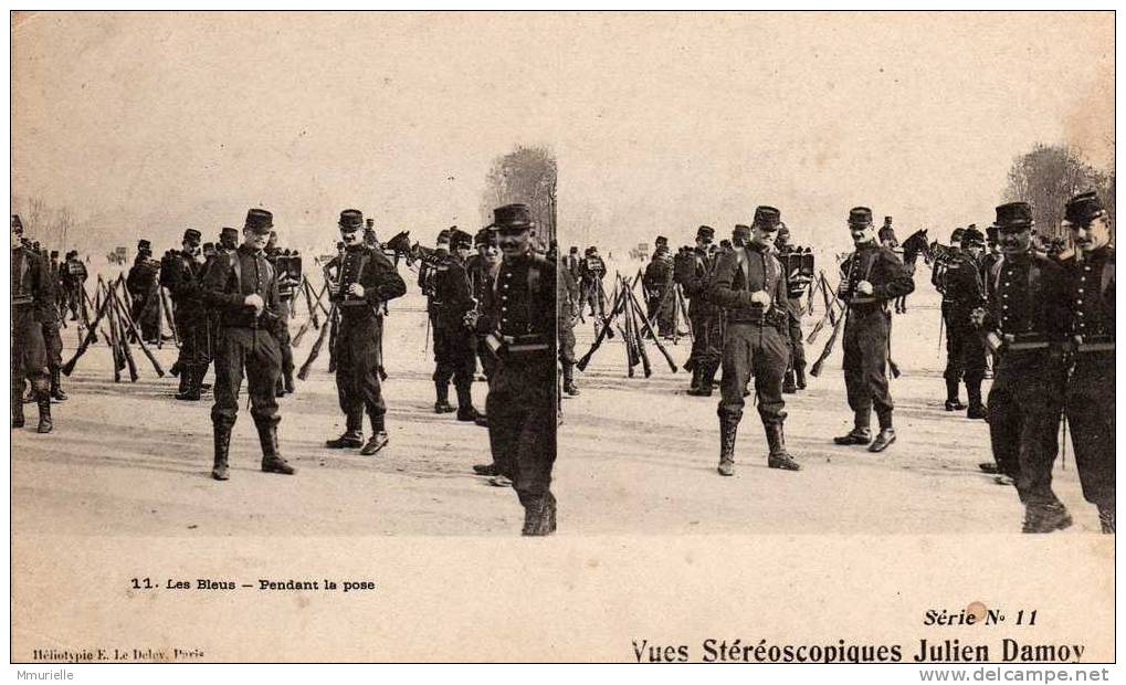 LES BLEUS Pendant La Pose-MB - Stereoskopie