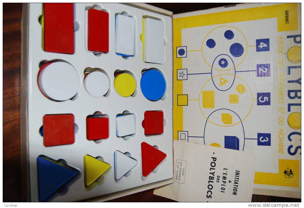 Polyblocs, Etude Des Ensembles Et Du Nombre, Collection Edifrance - éditions MDI, 64 Pièces Plastique Avec Notice - Toy Memorabilia