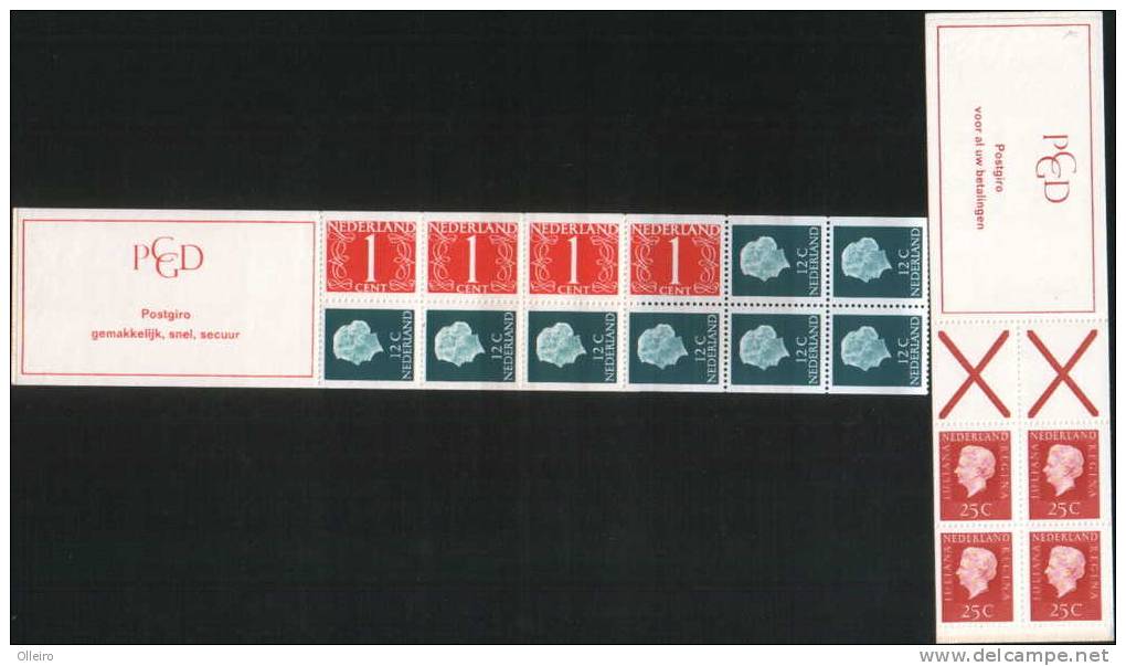 Olanda Pays-Bas Nederland 1969 Booklet Carnet Yv C600AcB E C882 ** MNH - Carnets Et Roulettes