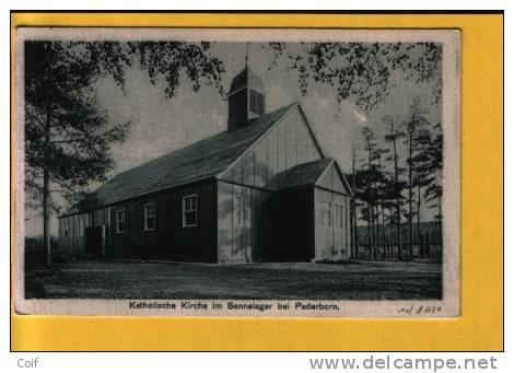 Kaart (Katholische Kirche) Van Sennelager Bei Paderborn Met Stempel GEPRUFT, Naar NANDRIN - Prisoners