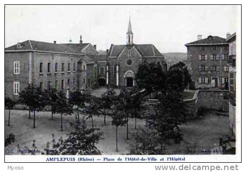 69  AMPLEPLUIS Place De L'Hotel De Ville Et L'Hopital - Amplepuis