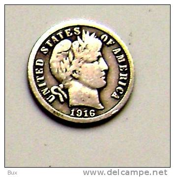 ONE DIME BARBER 1916 SATI UNITI AMERICA  CAT1 PA5 B4 - 1892-1916: Barber