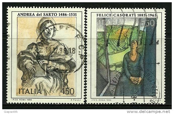 ● ITALIA Rep. 1986 - ARTE 12° - N. 1787 / 88 Usati , Serie Completa - Cat. ? € - Lotto N. 4387 - 1981-90: Usati