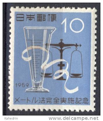 Japan 1959, Adoption Of Metric System **, MNH - Nuevos