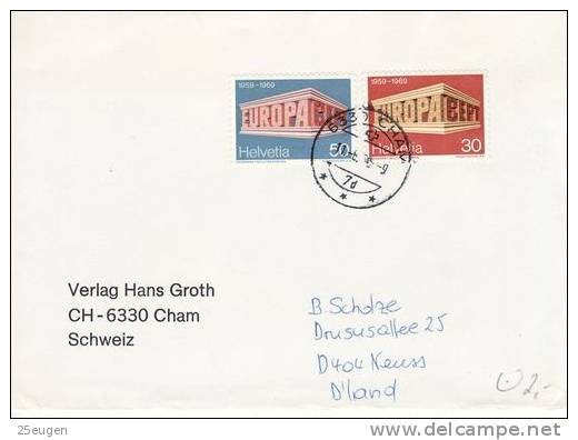 SWITZERLAND 1969  EUROPA CEPT Set On Cover - 1969