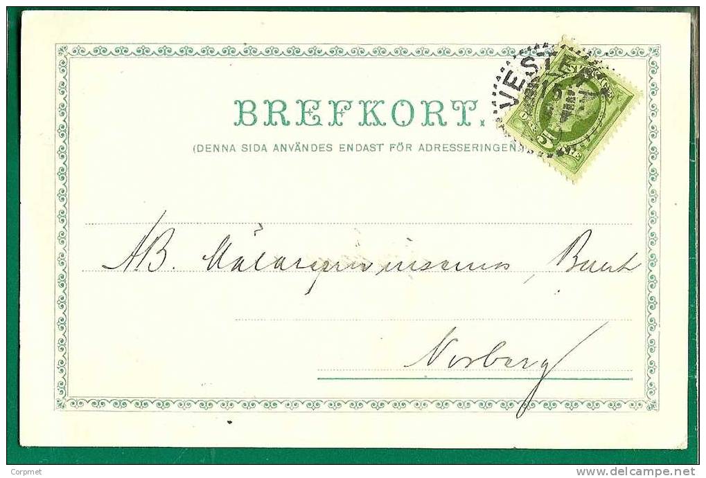 SWEDEN - VF 1910 ENTIRE From WESTERAS (Aktiebolaget Mälareprovinsernas Bank) - Entiers Postaux