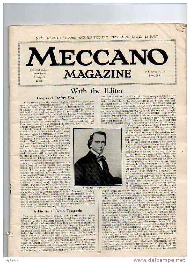 MECCANO MAGAZINE VOL. N°6 1932 - Voor Heren