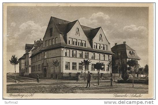 FRIEDBERG - GEWERBE SCHULE - BAHNHOF CANCEL 1917 - Friedberg