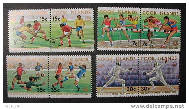 COOK ISLANDS 1976 - JUEGOS OLIMPICOS DE MONTREAL´76 - Yvert Nº 440-447 - Fencing