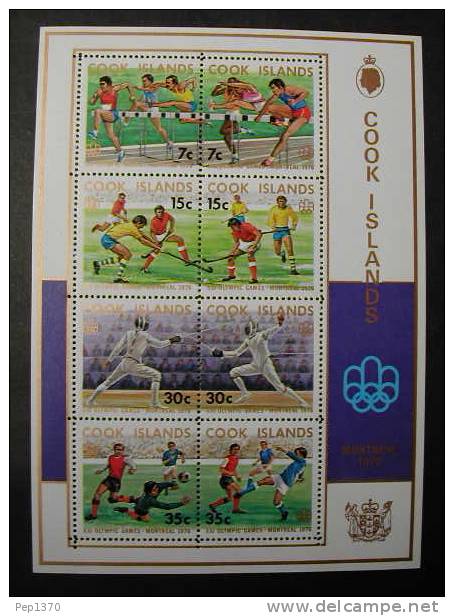 COOK ISLANDS 1976 - JUEGOS OLIMPICOS DE MONTREAL´76 - Yvert Nº BF-59 - Escrime