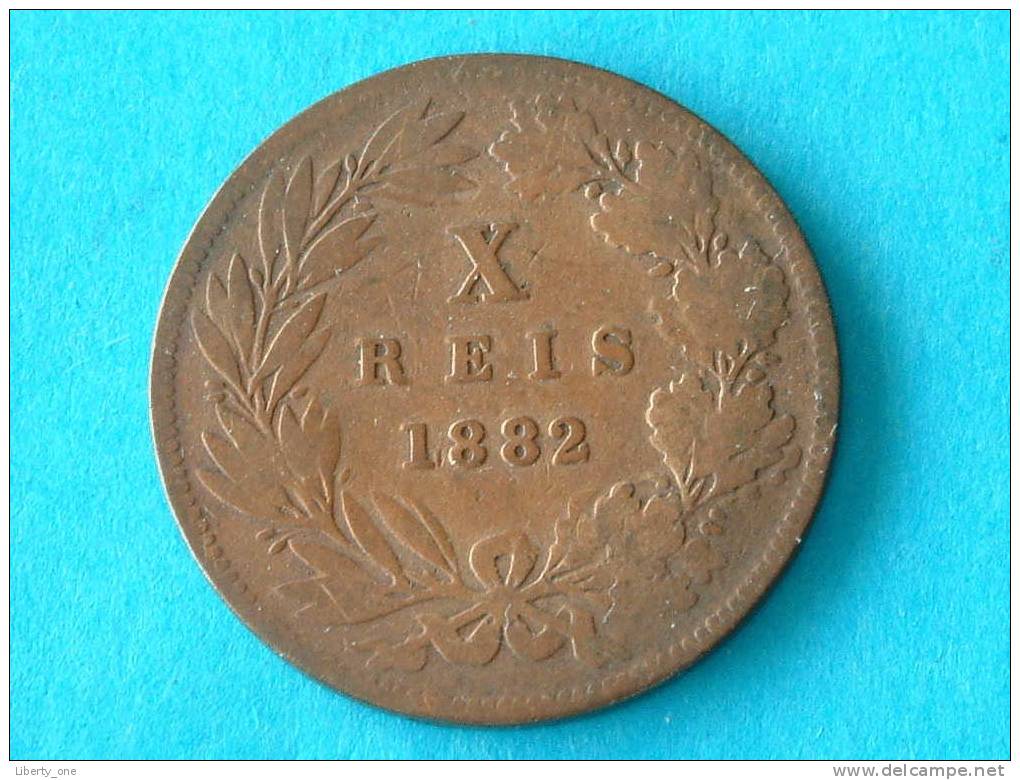 1882 - 10 REIS / KM 526 ( For Grade, Please See Photo ) !! - Portugal