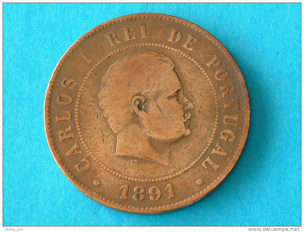 1891 A - 20 REIS / KM 533 ( For Grade, Please See Photo ) !! - Portugal