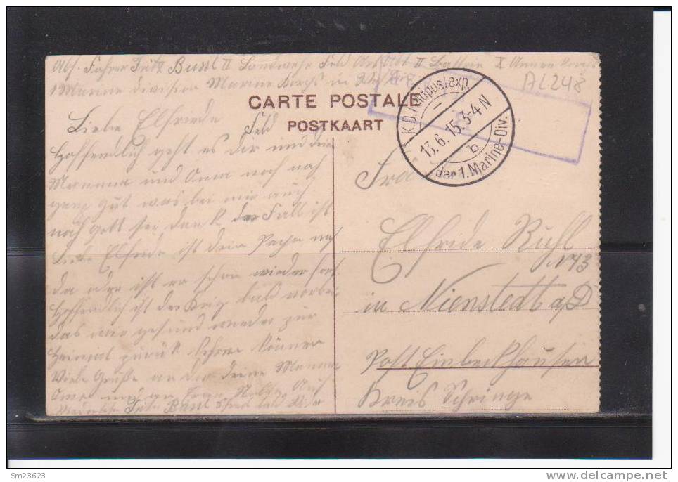 Cortemarck (AL248)  Thouroistraat - Feldpostkarte -1915 - - Kortemark