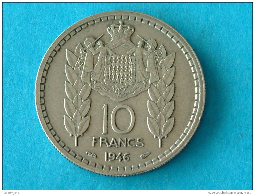 1946 - 10 FR. / KM 123 ( For Grade, Please See Photo ) ! - 1922-1949 Louis II