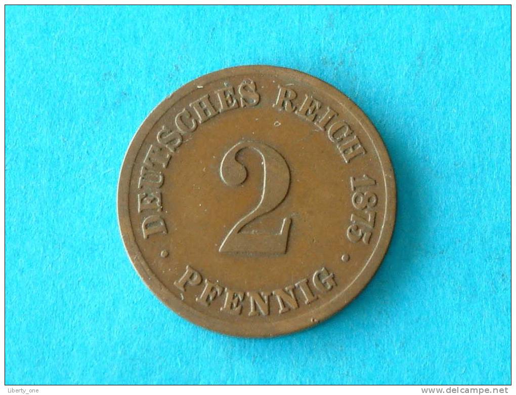 1875 C - 2 PFENNIG / KM 2 ( For Grade, Please See Photo ) ! - 2 Pfennig