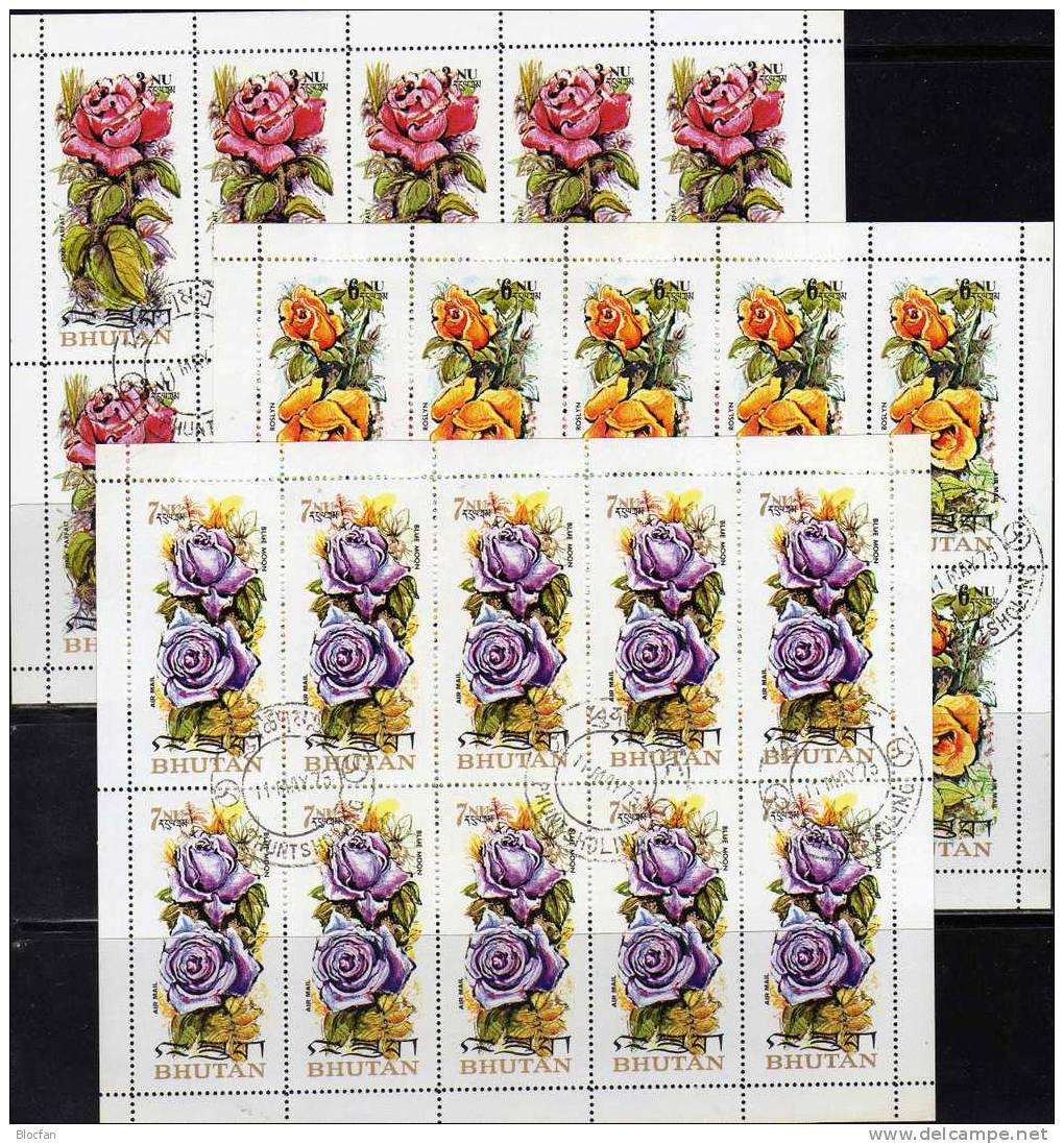 Scented Roses Wonderful Perfumed Set Of 6 Stamps From 1973 And In Minisheets Of 10 - Fête Des Mères