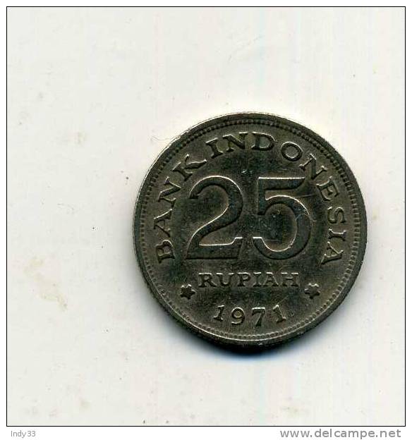 - MONNAIE INDONESIE . 25 RUP. 1971 - Indonesië