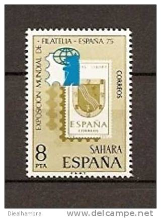 SPAIN ESPAÑA SPANIEN (SAHARA ESPAÑOL) EXPOSICIÓN MUNDIAL DE FILATELIA "ESPAÑA 75" 1975 / MNH / 319 - Spanish Sahara
