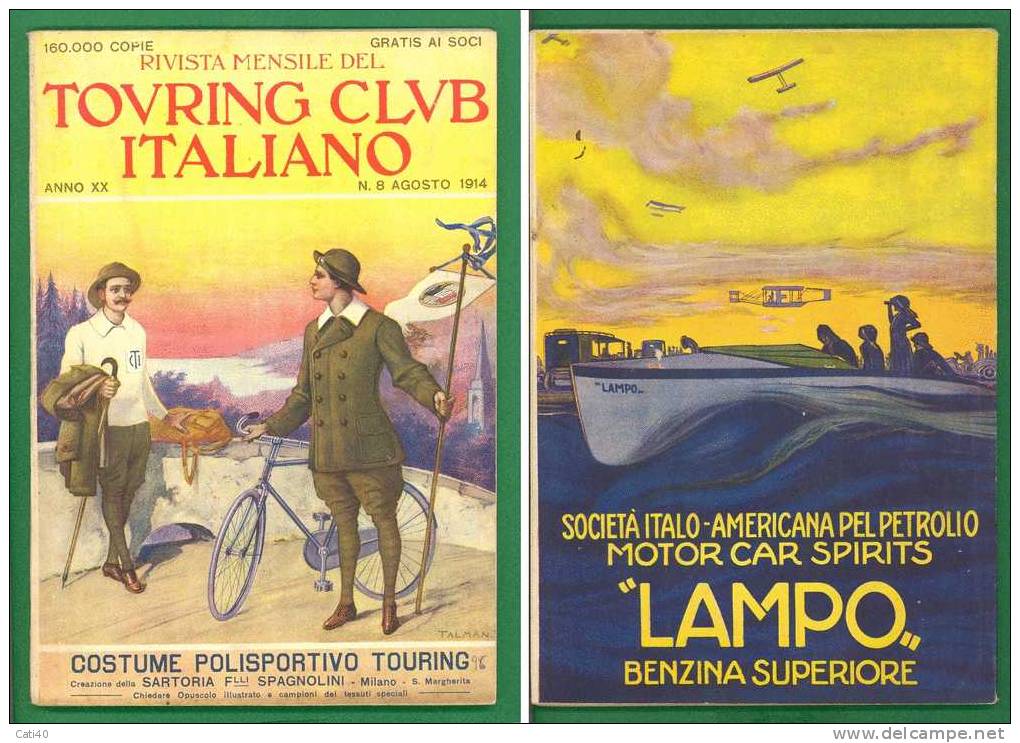 1914-RIVISTA MENSILE DEL TOURING CLUB ITALIANO N.8-AGOSTO - Libri Antichi