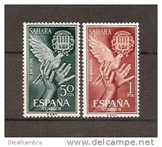 SPAIN ESPAÑA SPANIEN (SAHARA ESPAÑOL) AYUDA A BARCELONA 1963 / MNH / 220 - 221 - Spanish Sahara