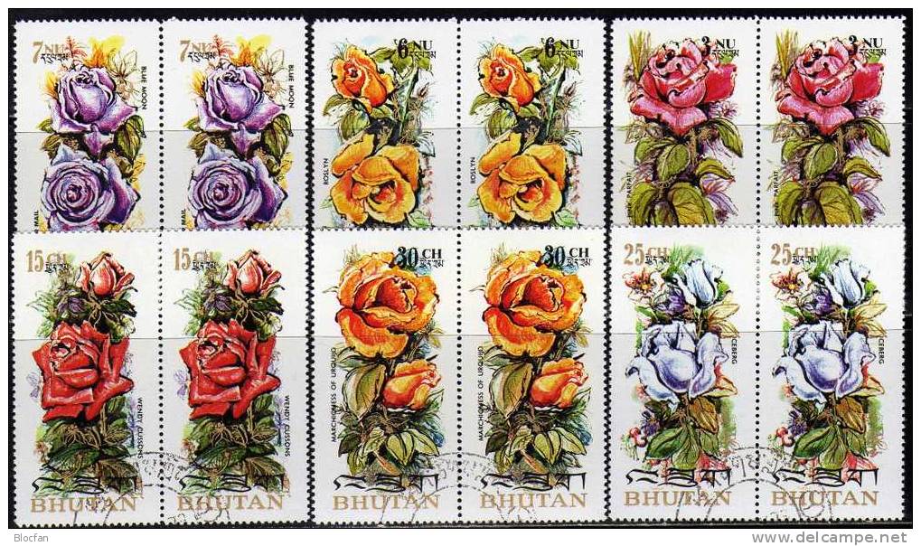 Wonderful Perfumed Roses Set Of 6 Stamps From Minisheets And Double - Rosas