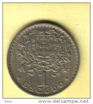 PORTUGAL  1 ESCUDO WOMAN HEAD FRONT EMBLEM BACK  1946 KM578 READ DESCRIPTION CAREFULLY !!! - Portugal