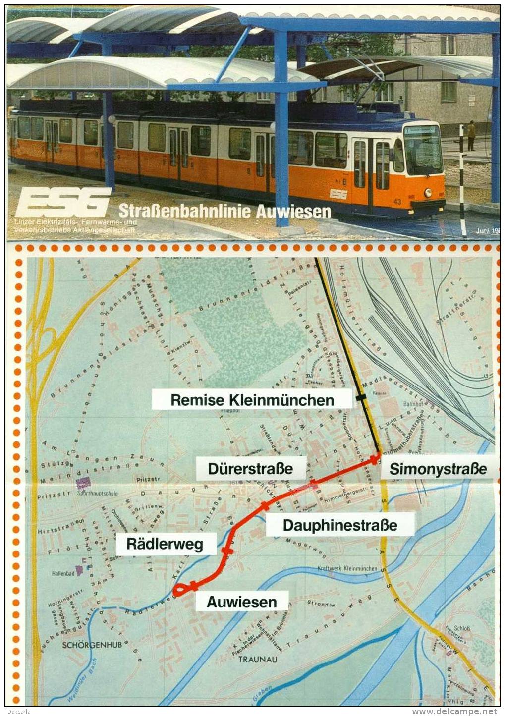 Dépliant - ESG StraBenbahnlinie Auwiesen - Juni 1985 - Transport