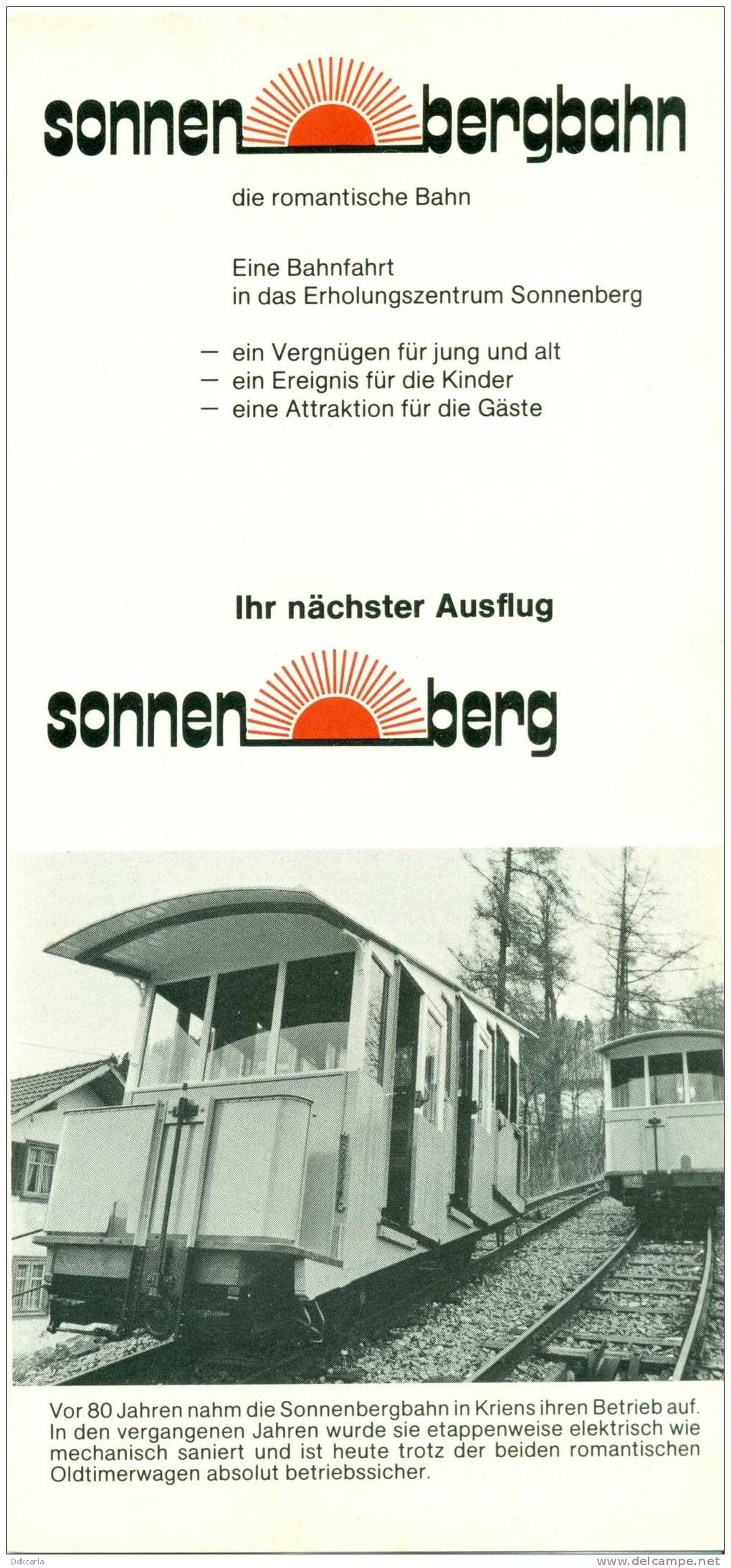 Dépliant - Sonnen Bergbahn - Verkehr