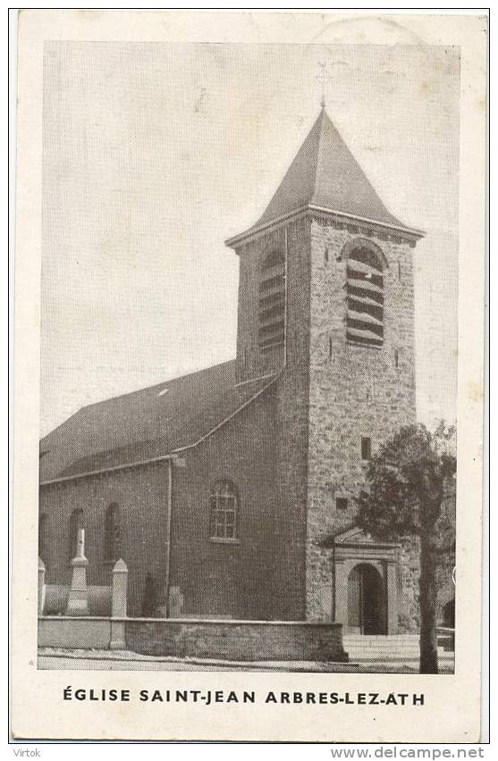 Arbres-lez-ATH :  Eglise Saint-Jean ( Ecrit Avec Timbre ) - Ath