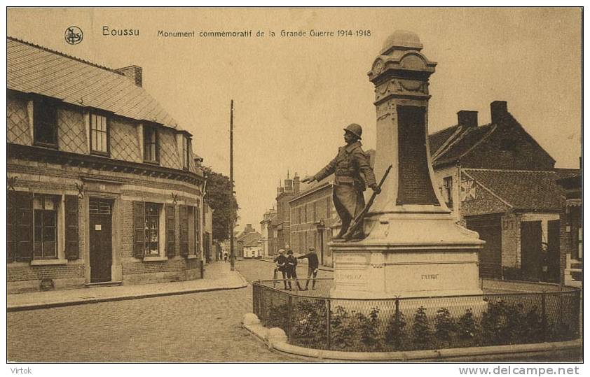 Boussu : Monument Commémoratif De La Grand Guerre 1914-1918 ( Ecrit 1932 Avec Timbre ) - Boussu