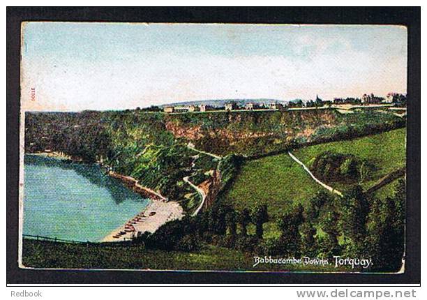 1909 Postcard Babbacombe Downs Torquay Devon - Good St Mary Church Postmark Cancel - Ref 535 - Torquay