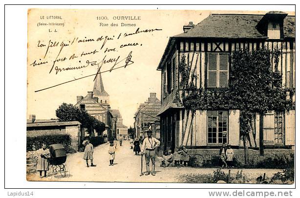 S 574 / CPA  OURVILLE (76)  RUE DES DAMES - Ourville En Caux