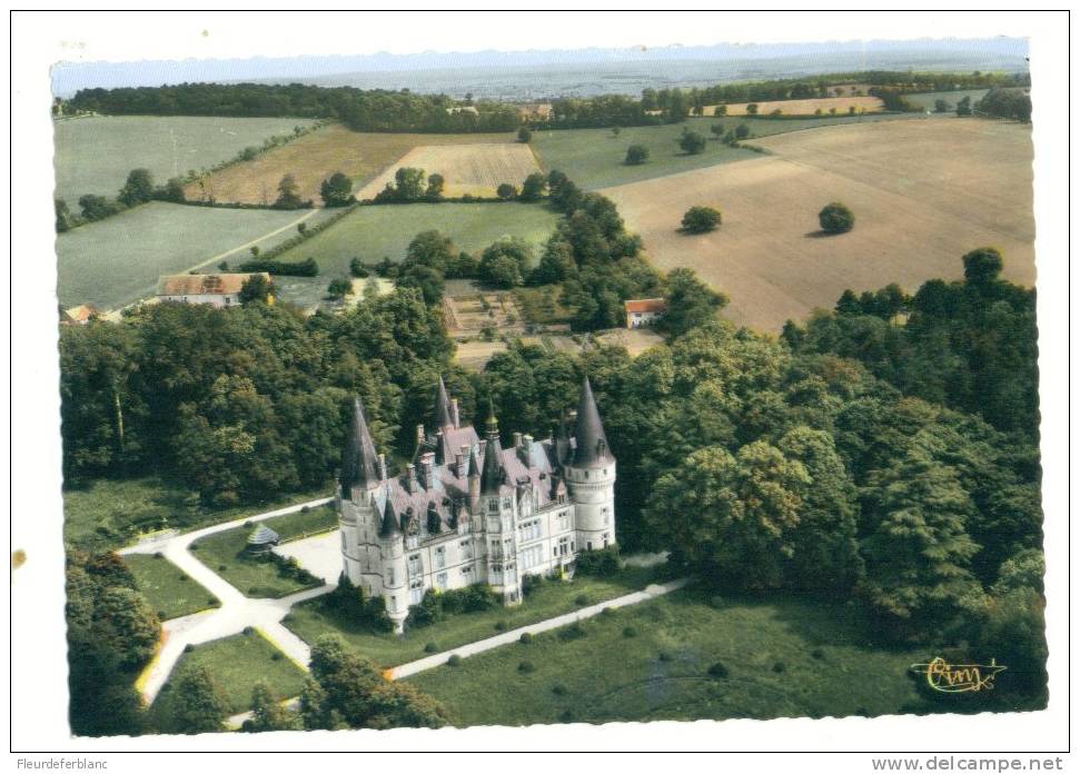 POUILLY-sur-LOIRE (58) - CPSM - Vue Générale  Aérienne Du Château De NOZET - Pouilly Sur Loire