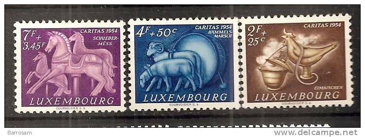 Luxembourg1954:Michel528-30(high Values In Set)mh* - Andere & Zonder Classificatie