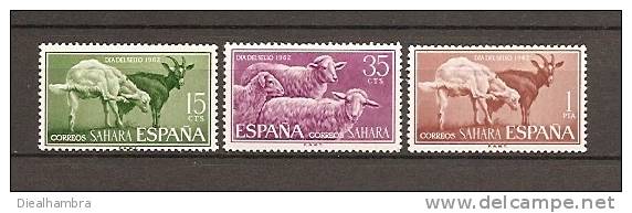 SPAIN ESPAÑA SPANIEN (SAHARA ESPAÑOL) DÍA DEL SELLO 1962 / MNH / 212 - 214 - Sahara Espagnol