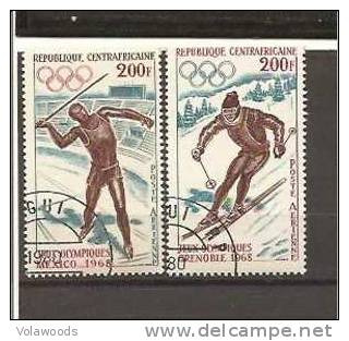 Centrafrica - Serie Completa Usata: Olimpiadi Di Grenoble 1968 - Invierno 1968: Grenoble