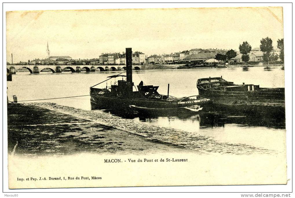 MACON - Vue Du Pont Et De St-Laurent - Macon