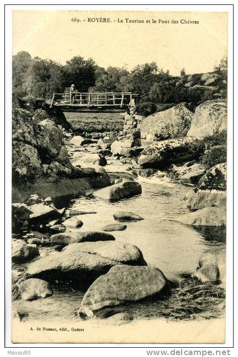 ROYERE - Le Taurion Et Le Pont Des Chèvres - Royere