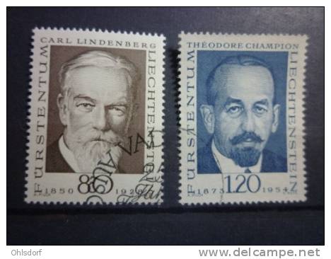 LIECHTENSTEIN 1969: Mi 503-505, Pioniere Der Philatelie - Lindenberg, Champion, O / Gestempelt / Used / Obl. - Used Stamps