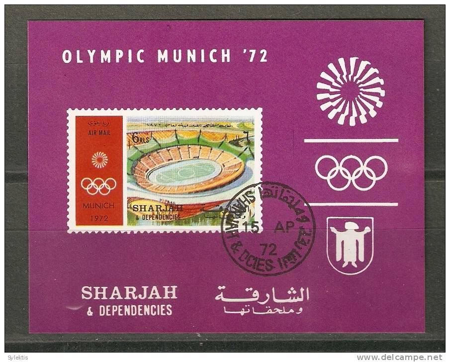 SHARJAH - 1972  M-SHEET GRATUITOUS CANCEL MNH #6 - Sharjah