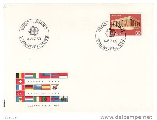 SWITZERLAND 1969  EUROPA CEPT Postmark - 1969