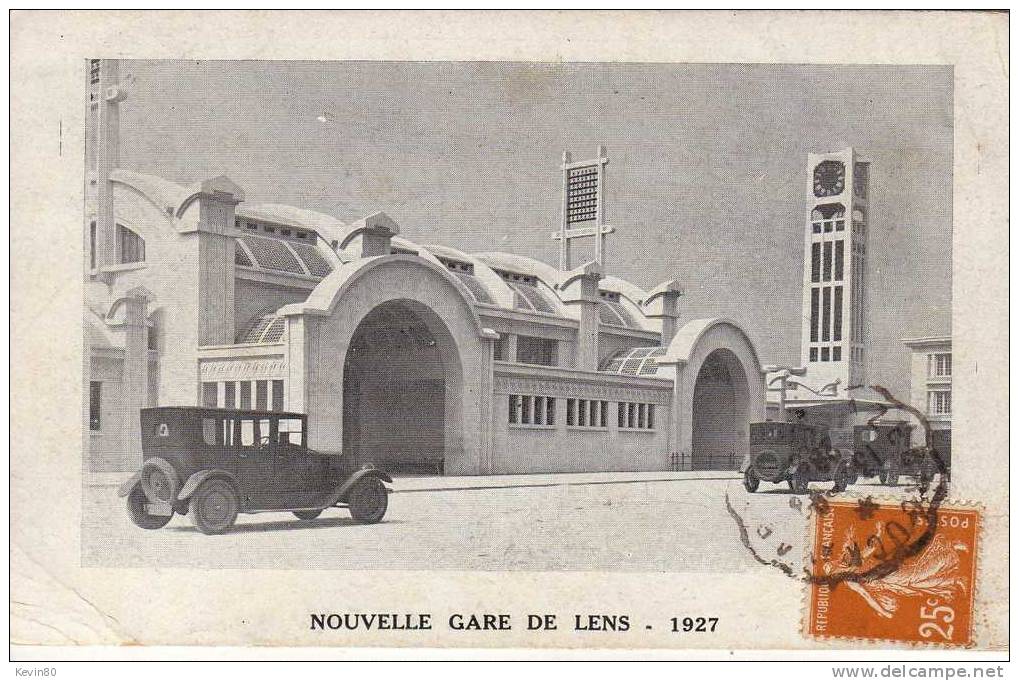 62 LENS Nouvelle Gare De Lens 1927 - Lens