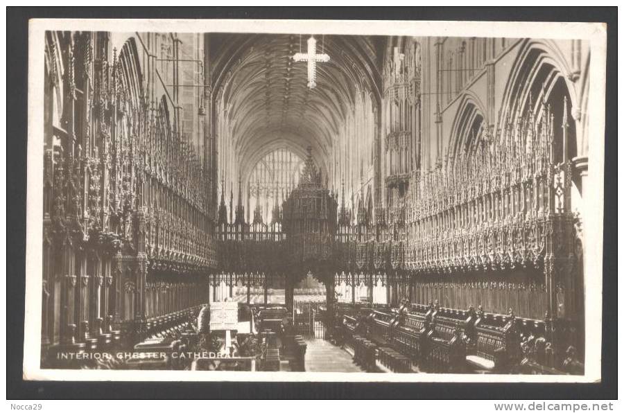 CHESTER 1936  INTERIOR CATHEDRAL. SEE STAMPS - Chester