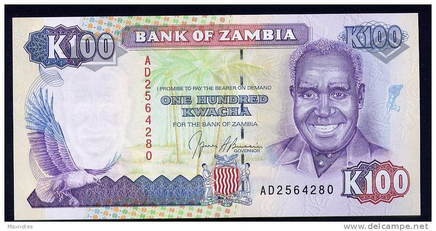 ZAMBIA : 100  Kwacha - P34  - 1991  - FDS - Zambia