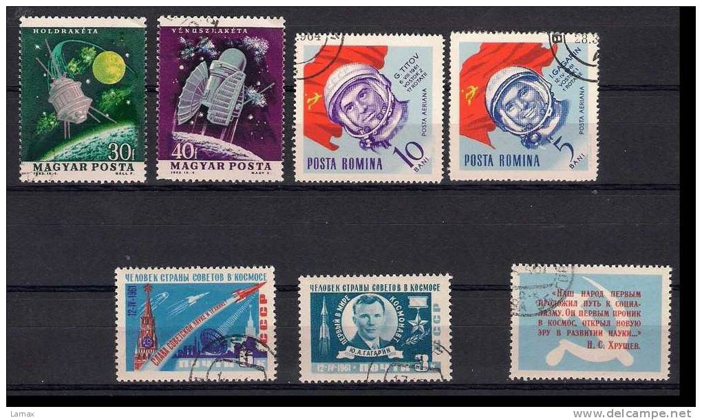 SPACE 7 STAMPS  YURI GAGARIN 1961   (3745) - Collections