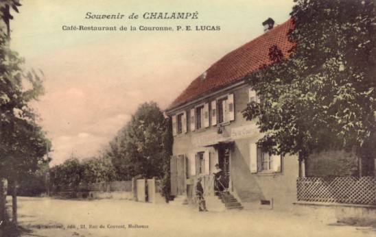 CHALAMPE ... SOUVENIR ... CAFE RESTAURANT DE LA COURONNE P. E. LUCAS - Chalampé