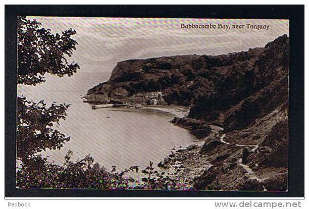 Early Real Photo Postcard Babbacombe Bay Near Torquay Devon - Ref 536 - Torquay