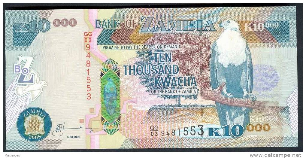 ZAMBIA : 10000 Kwacha - P46e - 2008 - FDS - Zambia